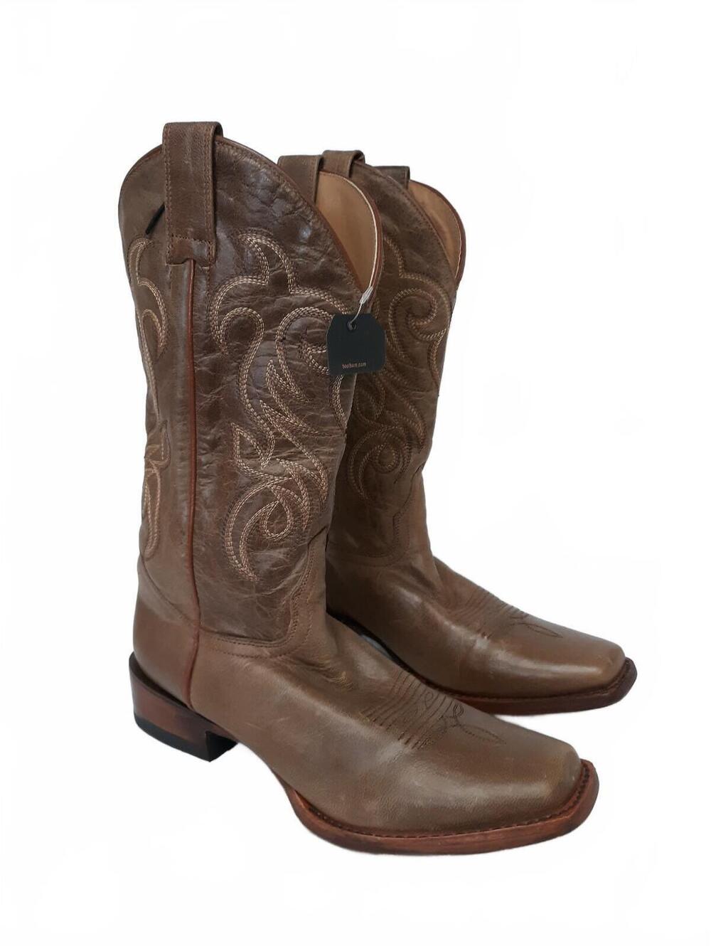 Shyanne Womens Darby Square Toe Leather Western Cowboy Boots BBW198 Size 8.5 M